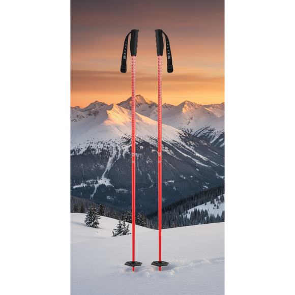 Brand New 2026 Black Crows Meta Ski Poles (47") | Red | Best Christmas Gift! - Picture 3 of 4